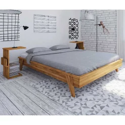 Wohnen Betten<190 cm Bettanlage im Retro Design - Hardus (dreiteilig)