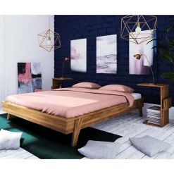 Wohnen Betten<190 cm Bettanlage im Retro Design - Hardus (dreiteilig)