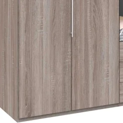 Wohnen Kleiderschränke|Schränke<300 cm breiter Falttürenschrank in Holzoptik dunkel - Riding