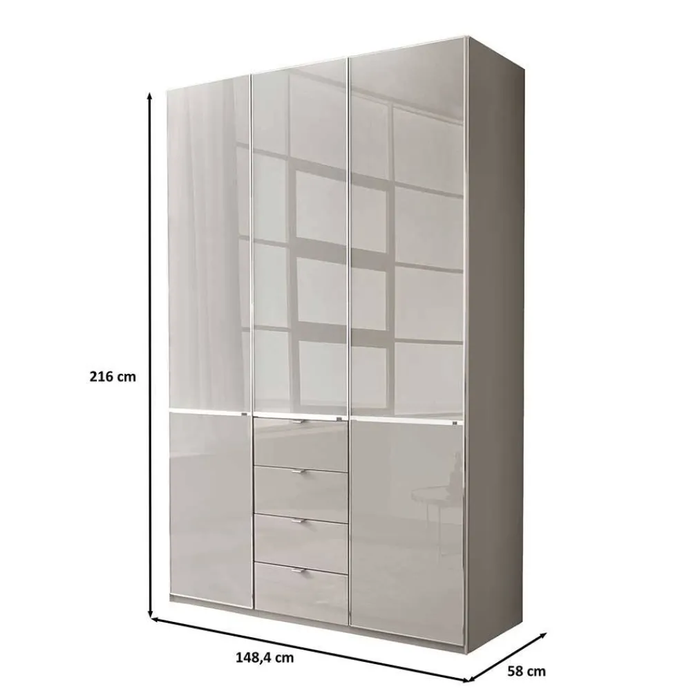Wohnen Kleiderschränke<149 cm breiter Kleiderschrank kombiniert - Nucina