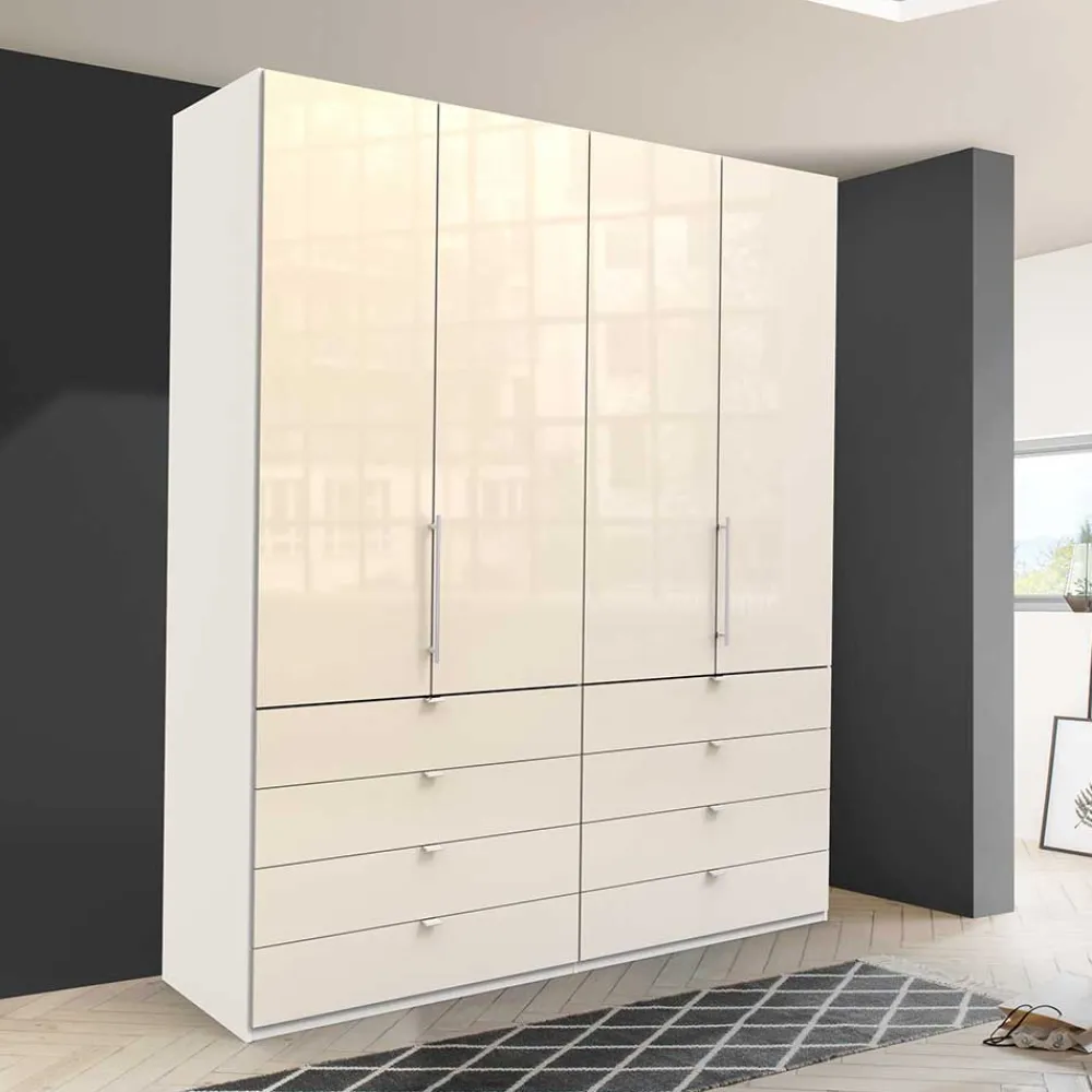 Wohnen Kleiderschränke<200 cm breiter Kleiderschrank mit acht Schubladen - Zidarie