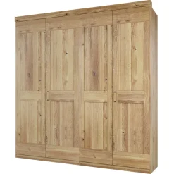 Wohnen Kleiderschränke|Schränke<200 cm breiter Kleiderschrank 4-türig in Asteiche - Zamron