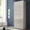 Wohnen Kleiderschränke|Schränke<100 cm breiter Schlafzimmerschrank in Hellgrau - Nucina