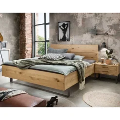 Wohnen Betten<140 cm breites Bett im Industry Style - Siestago