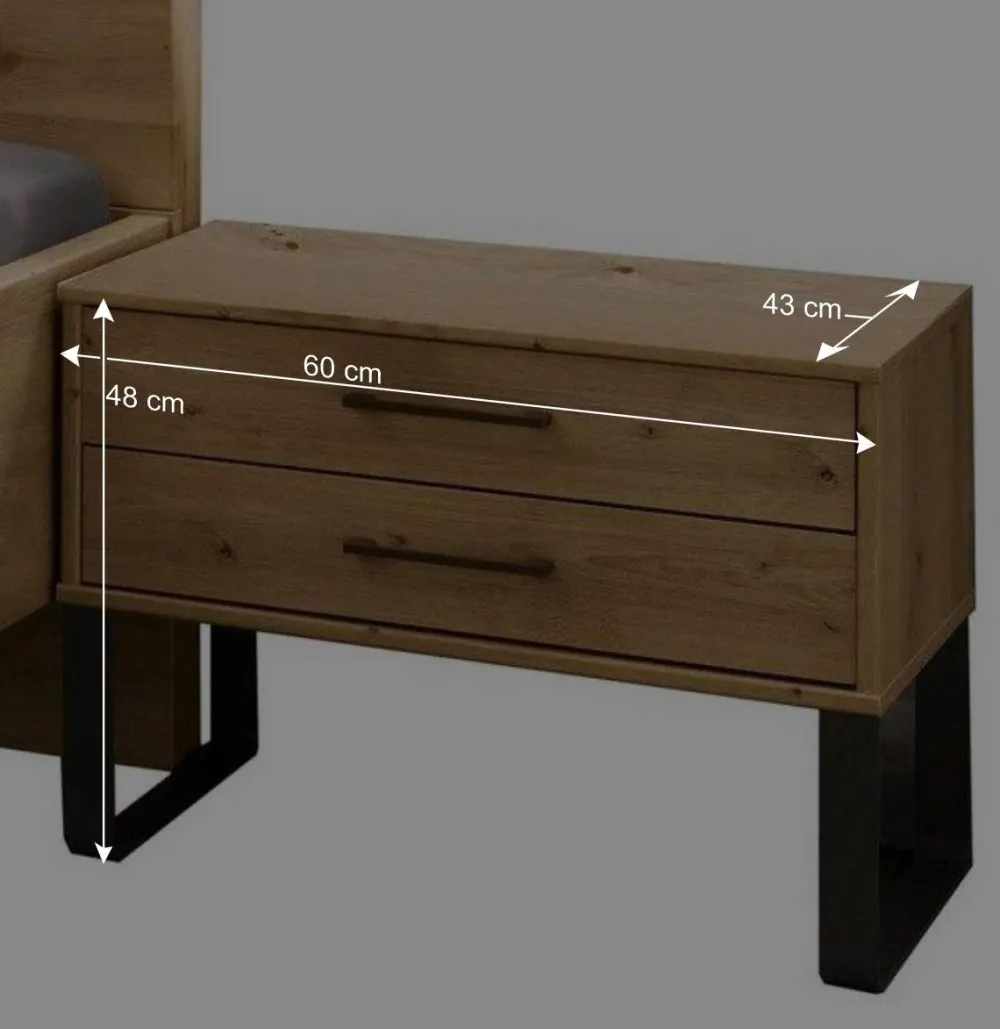 Wohnen Betten<140 cm breites Bett im Industry Style - Siestago