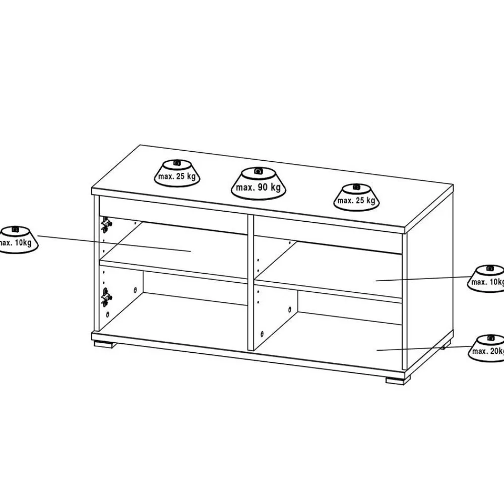 Wohnen Garderoben<246 cm breites Flurmöbel Set modern - Orsecca (fünfteilig)