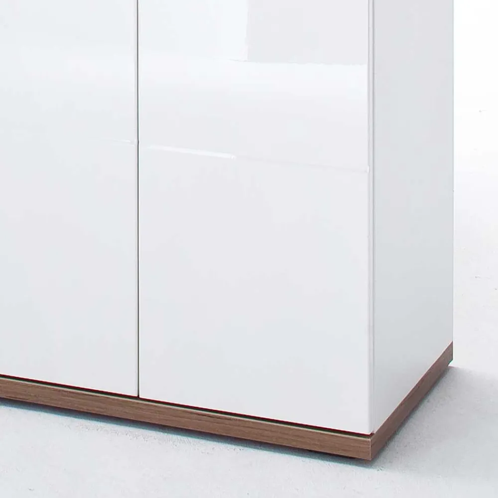 Wohnen Highboards<120 cm breites Highboard in Weiß Glanz - Icadro II