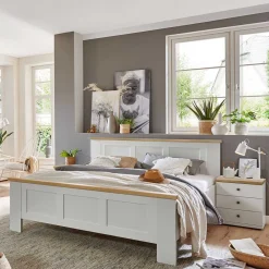 Wohnen Betten<160 cm breites Landhausbett in vier Längen - Ignacio