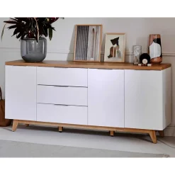 Wohnen Tv & Hifi-Möbel<180 cm breites Sideboard in Weiß - Xuana