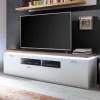 Wohnen Tv & Hifi-Möbel|Lowboards<195 cm breites TV Board mit LED Beleuchtung - Caldri