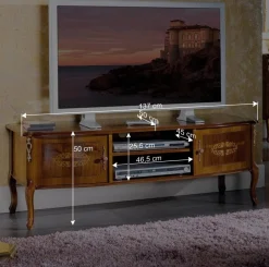 Wohnen Tv & Hifi-Möbel|Lowboards<50 cm hohe TV Kommode Natale im Barockstil