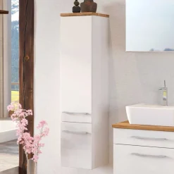 Wohnen Schränke<130 cm hoher Badschrank für Wandmontage - Enwicos