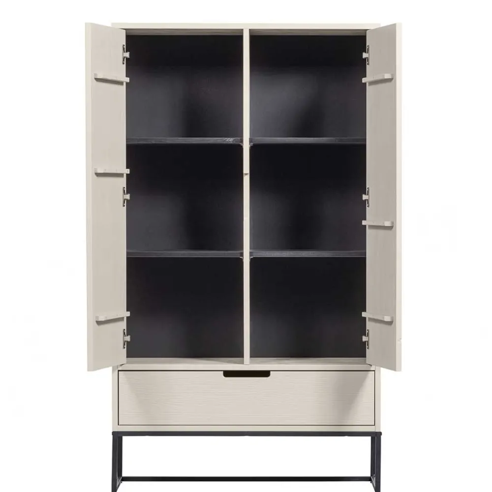 Wohnen Kommoden<149 cm hoher Schrank in Hellgrau - Lergavano
