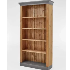 Wohnen Regale<202 cm hohes Landhaus Bücherregal zweifarbig - Eshelas