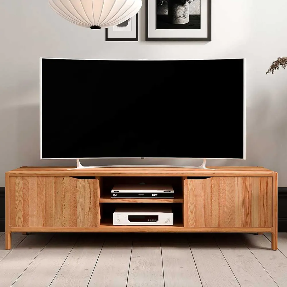 Wohnen Tv & Hifi-Möbel|Lowboards<48 cm hohes TV Board aus Kernbuche Massivholz - Lana