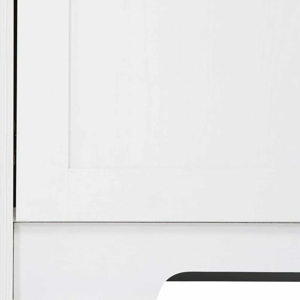 Wohnen Tv & Hifi-Möbel|Lowboards<120 cm langes TV Lowboard in Weiß & Eiche - Akedra