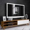 Wohnen Tv & Hifi-Möbel|Lowboards<220 cm langes TV Lowboard in Wildeiche mit Weiß - Diesta I