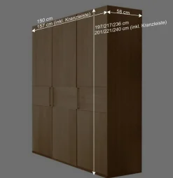 Wohnen Kleiderschränke<150 cm Schlafzimmer Schrank mit drei Türen - Emdsiva II