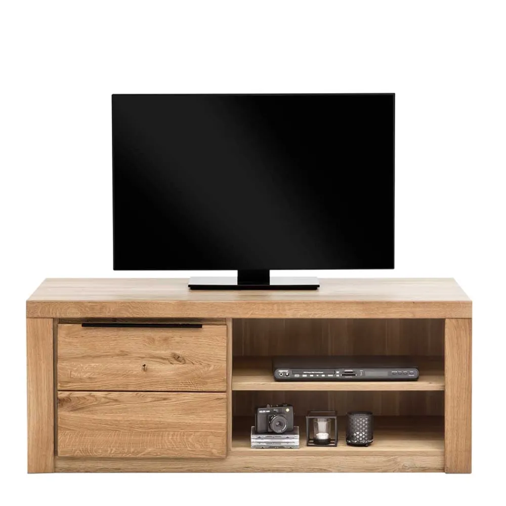Wohnen Tv & Hifi-Möbel|Lowboards<130 cm schmales TV Board mit Tür & 2 Fächern - Nelenia
