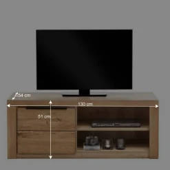 Wohnen Tv & Hifi-Möbel|Lowboards<130 cm schmales TV Board mit Tür & 2 Fächern - Nelenia