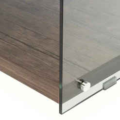 Wohnen Tv & Hifi-Möbel|Lowboards<120 cm TV Element in Nussbaum & Transparent - Tomima
