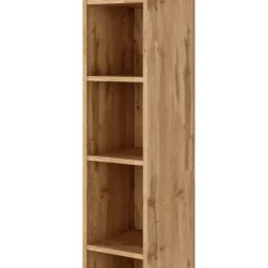 Wohnen Regale<7 Fächer Badzimmer Regal in Holz Optik - Lemnas