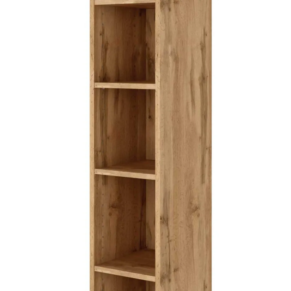 Wohnen Regale<7 Fächer Badzimmer Regal in Holz Optik - Lemnas