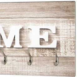 Wohnen Garderoben<6 Haken MDF Garderobe mit Home Druck - Cacirella