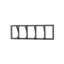 Wohnen Garderoben<4 Haken Wandgarderobe aus Metall in Schwarz - Maurizio