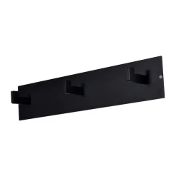 Wohnen Garderoben<3 Haken Wand-Garderobenleiste in Schwarz - Apulca