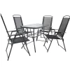 Wohnen Sitzgruppe<4 Klappstühle & Gartentisch Set - Alcamo (fünfteilig)