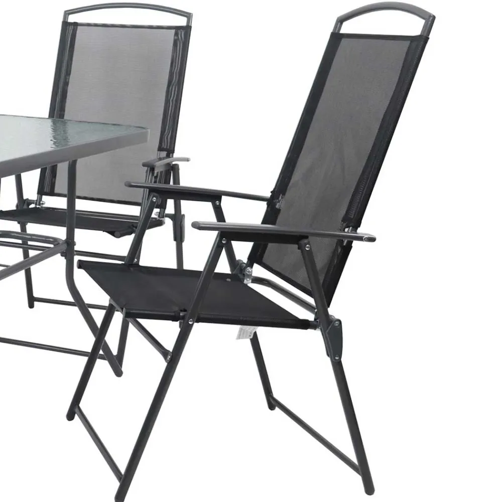Wohnen Sitzgruppe<4 Klappstühle & Gartentisch Set - Alcamo (fünfteilig)