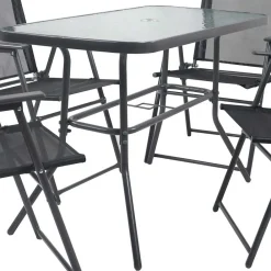 Wohnen Sitzgruppe<4 Klappstühle & Gartentisch Set - Alcamo (fünfteilig)
