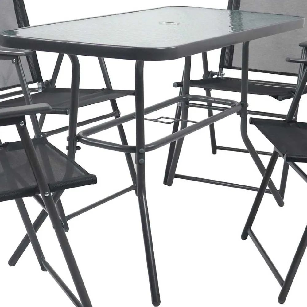 Wohnen Sitzgruppe<4 Klappstühle & Gartentisch Set - Alcamo (fünfteilig)