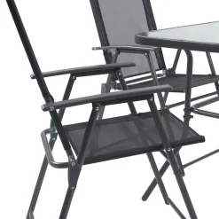 Wohnen Sitzgruppe<4 Klappstühle & Gartentisch Set - Alcamo (fünfteilig)