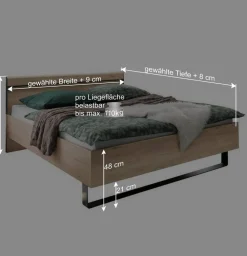Wohnen Betten<4 Längen Doppelbett mit Beleuchtung LED - Licruva II