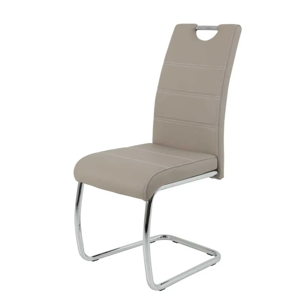 Wohnen Sessel<2 oder 4 Essstühle in Kunstleder Beige - Banda (Set)