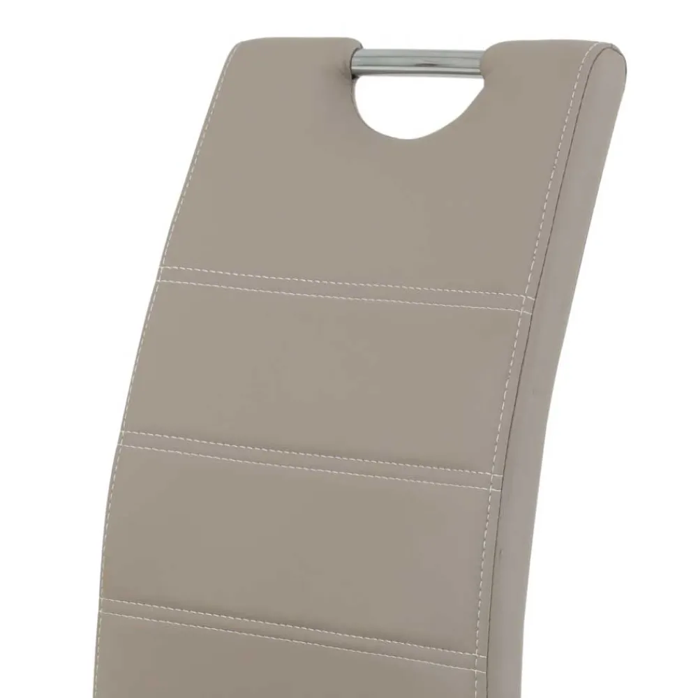 Wohnen Sessel<2 oder 4 Essstühle in Kunstleder Beige - Banda (Set)