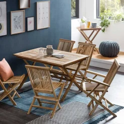 Wohnen Sitzgruppe<6 Personen Essgruppe für den Garten - Klahuma (siebenteilig)