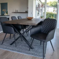 Wohnen Sitzgruppe<6 Personen Essplatz mit Designtisch - Zenya (siebenteilig)