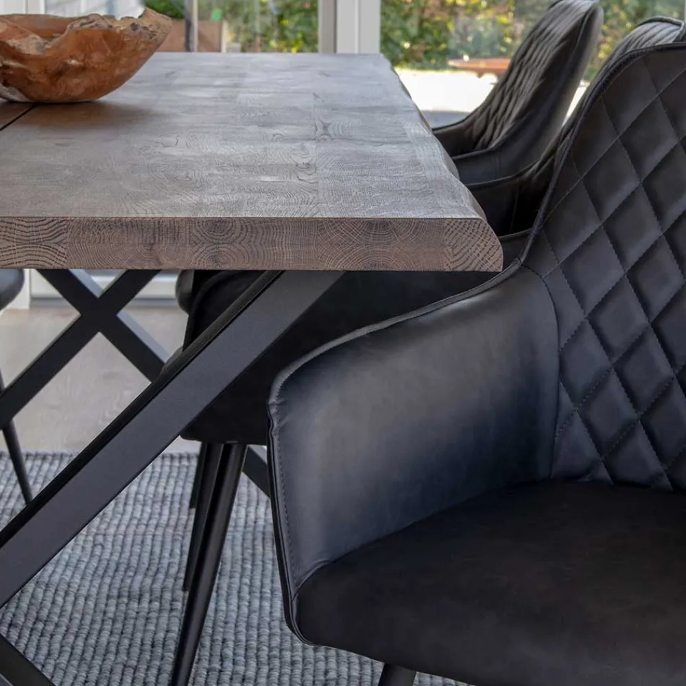 Wohnen Sitzgruppe<6 Personen Essplatz mit Designtisch - Zenya (siebenteilig)
