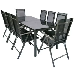 Wohnen Sitzgruppe<8 Personen Garten-Sitzgruppe Set - Micaelo (neunteilig)