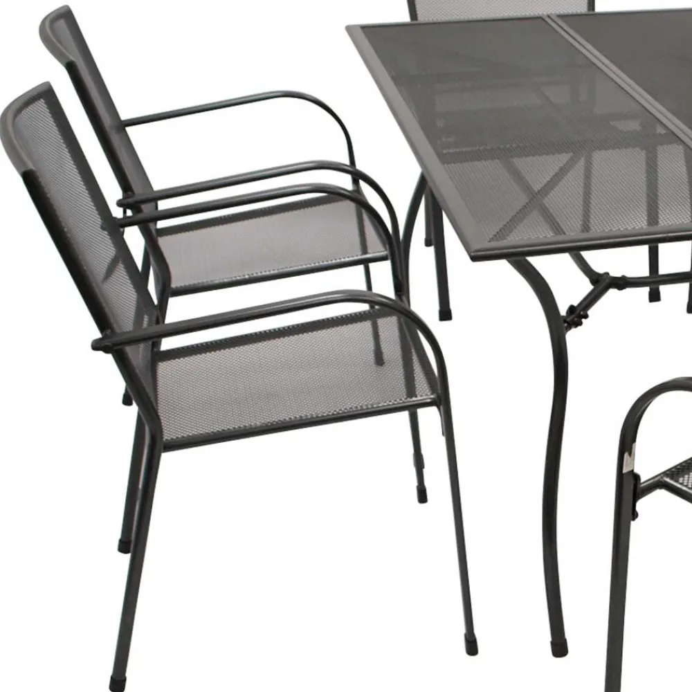 Wohnen Sitzgruppe<6 Personen Gartentischgruppe Set - Tyago (siebenteilig)