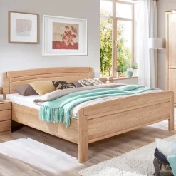Wohnen Betten<2 Personen Komfortbett aus Eiche Massivholz - Sendician