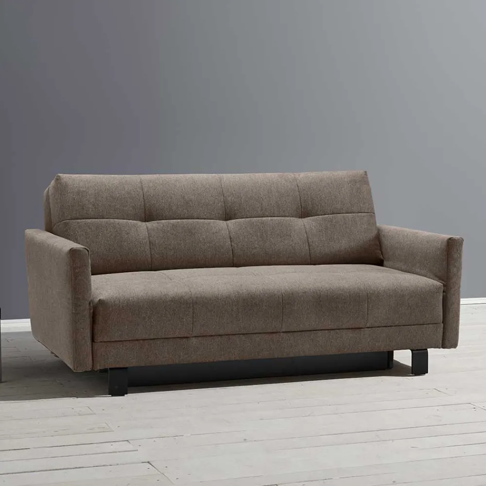 Wohnen Sofas<2 Personen Schlafcouch in Dunkelbraun - Jaxta