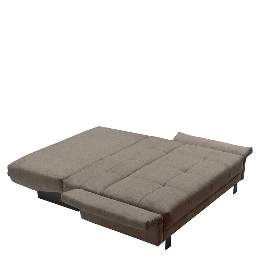 Wohnen Sofas<2 Personen Schlafcouch in Dunkelbraun - Jaxta