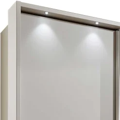 Wohnen Kleiderschränke|Schränke<3 Schiebetüren Schlafzimmer Schrank in Beige - Zesgina