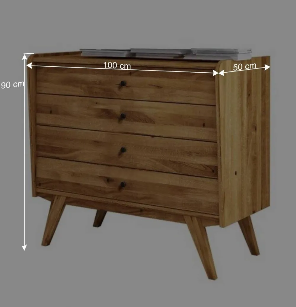 Wohnen Kommoden<4 Schubladen Kommode im Midcentury Design - Hardus
