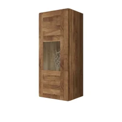 Wohnen Vitrinen<1 türiger Vitrine Vaskov aus Wildeiche Massivholz