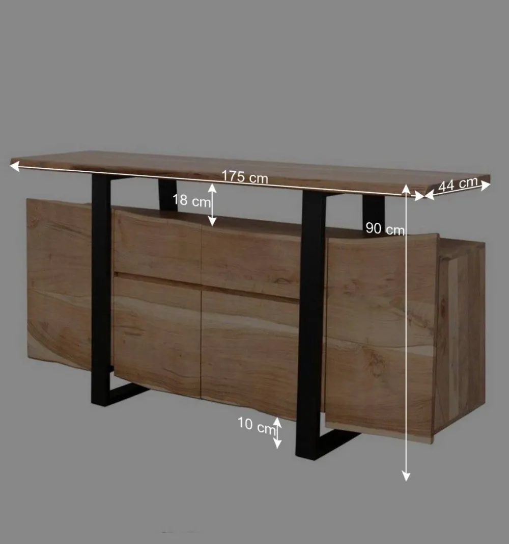 Wohnen Sideboards<Abgefahrenes Design Sideboard aus Akazie - Lussina